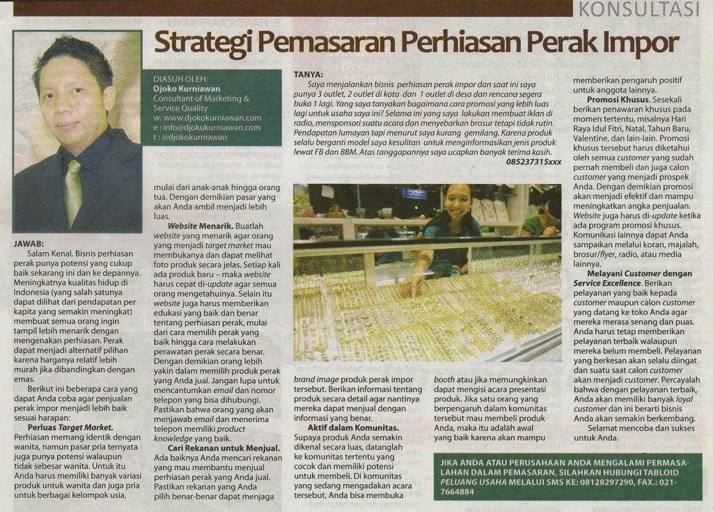 Djoko Kurniawan @ Tabloid Peluang Usaha